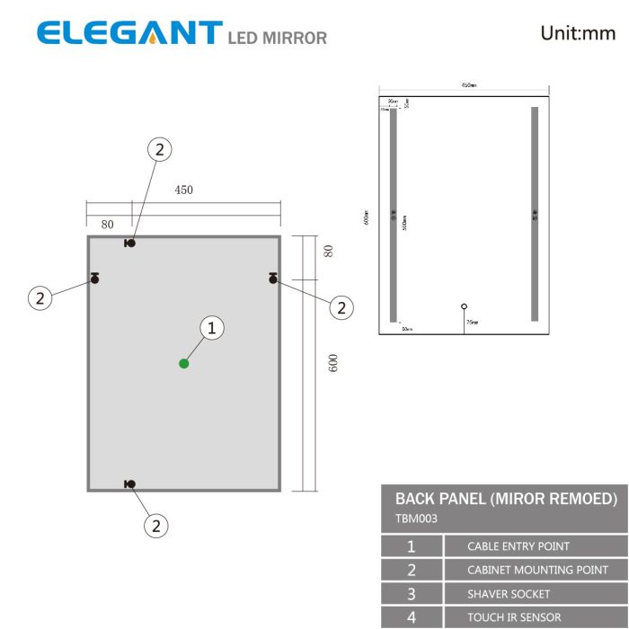 SDG® Fargo LED Bathroom Mirror (with Touch Sensor, Bluetooth)